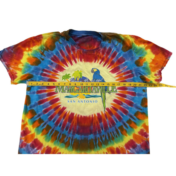 Jimmy Buffett Margaritaville Shirt Mens Large Tie Dye San Antonio Parrot Tee - Picture 4 of 6